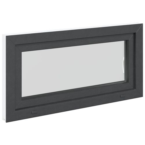 Прозорец за мазе RISOR 100 x 50 cm PVC и стъкло Антрацит