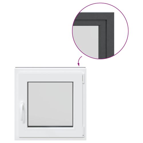 Прозорец за мазе RISOR 50 x 50 cm PVC и стъкло Антрацит