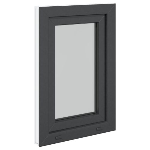 Прозорец за мазе RISOR 50 x 75 cm PVC и стъкло Антрацит