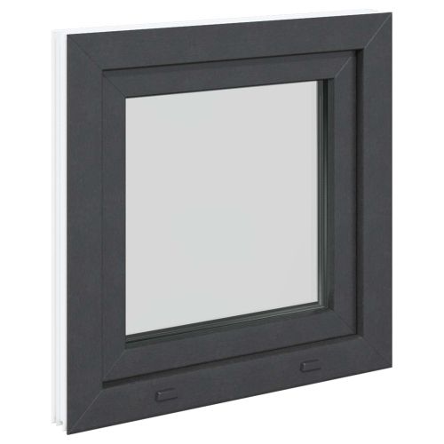 Прозорец за мазе RISOR 60 x 60 cm PVC и стъкло Антрацит