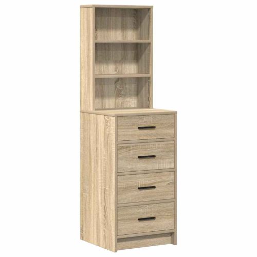 Тоалетка с чекмедже Кафяво 78.5 x 41 x 135 см Инженерно дърво