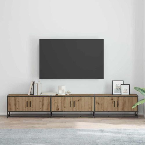 ТВ Единици 2 pcs Дъб 240 x 35 x 41 см Инженерно дърво