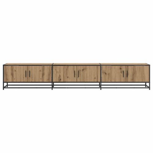 ТВ Единици 2 pcs Дъб 240 x 35 x 41 см Инженерно дърво