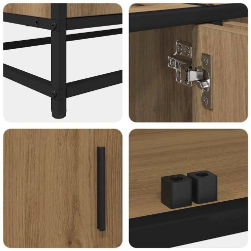ТВ Единици 2 pcs Дъб 240 x 35 x 41 см Инженерно дърво