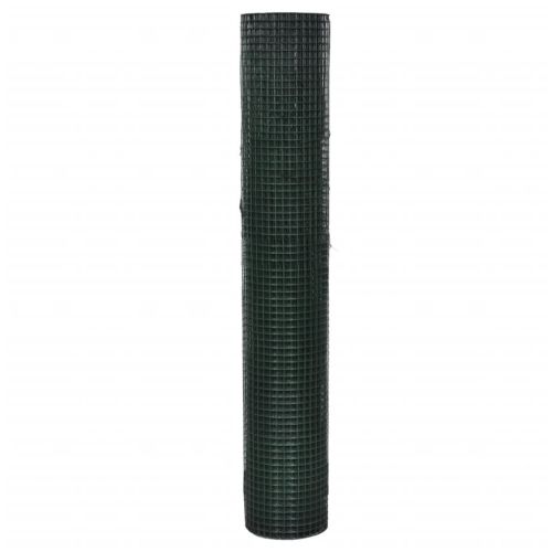 Кокошкарска мрежа, поцинкована с PVC покритие, 25x1 м, зелена