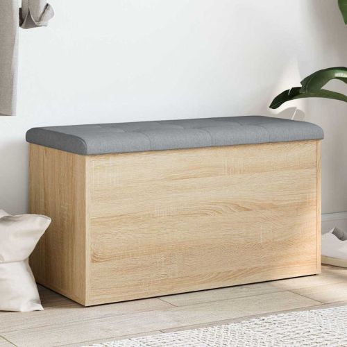 Пейка за съхранение, дъб сонома, 82x42x45 см, инженерно дърво
