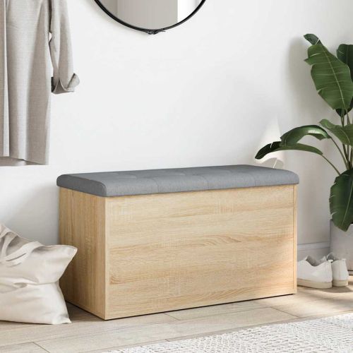 Пейка за съхранение, дъб сонома, 82x42x45 см, инженерно дърво