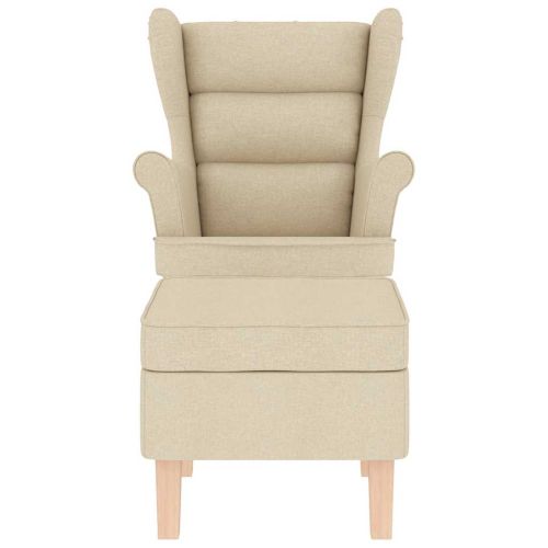 Люлеещ се стол с табуретка за крака, син, плат