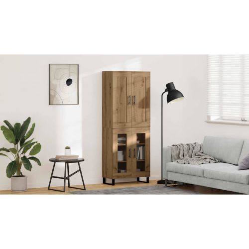 Висок шкаф Дъб 69,5 x 34 x 180 см Инженерно дърво