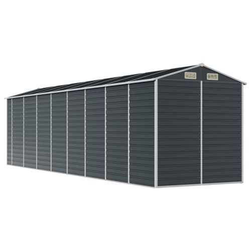 Градинска барака антрацит 191x725x198 см поцинкована стомана