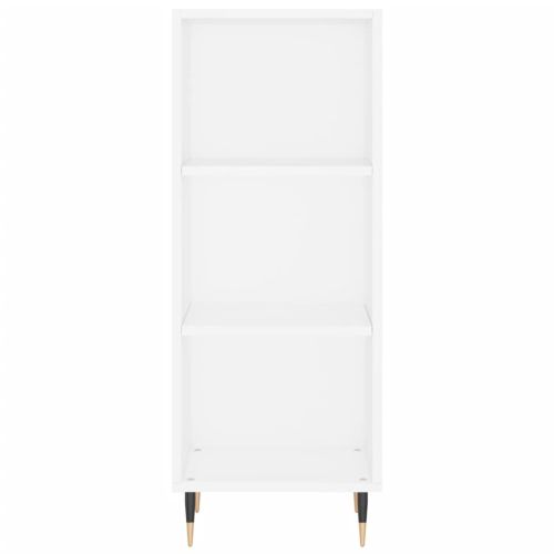 Висок шкаф, бял, 34,5x34x180 см, инженерно дърво