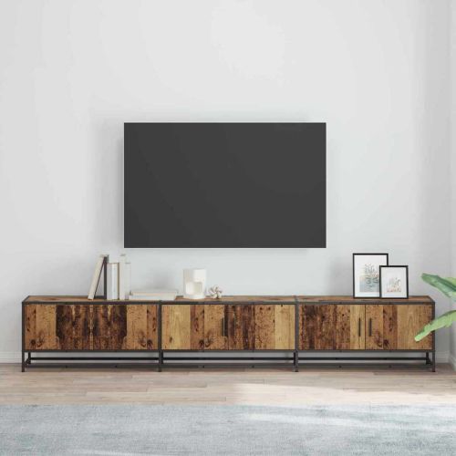 ТВ Единици 2 pcs Старо дърво 240 x 35 x 41 см Инженерно дърво
