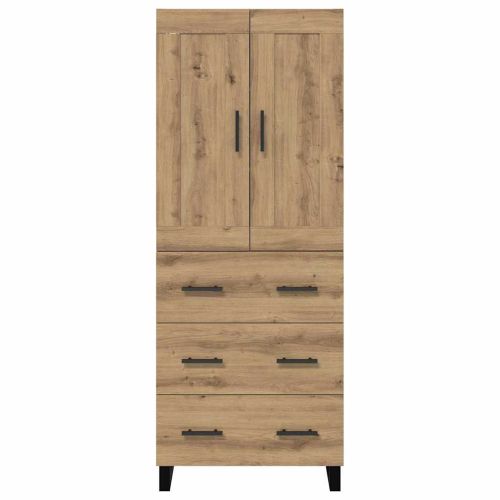 Висок шкаф с чекмедже Дъб 69,5 x 34 x 180 см Инженерно дърво