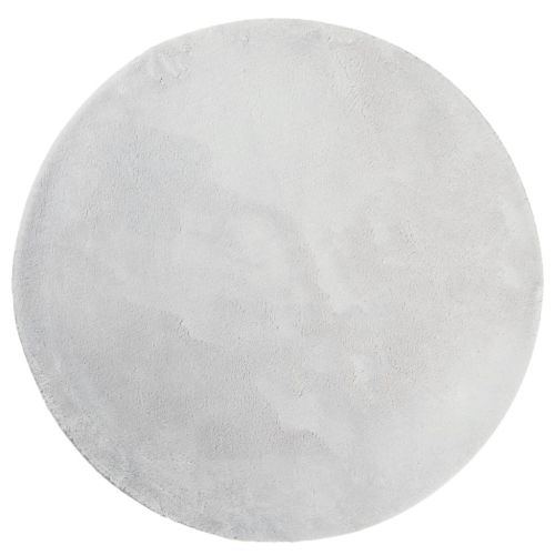 Килим HUARTE с къс косъм, мек и миещ се, сив, Ø 80 см