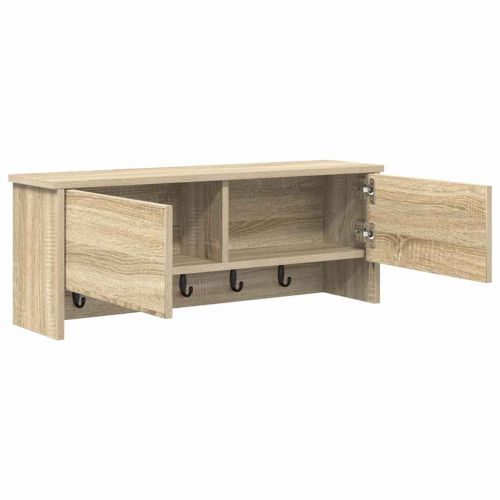 Стенен закачалка за палта с рафт Сонома дъб 80 x 20 x 30 cm