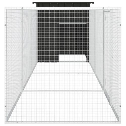 Клетка за пилета, антрацит, 400x91x100 см, поцинкована стомана