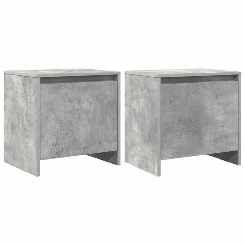 Нощни шкафчета 2 бр бетонно сиви 45x34x44,5 см инженерно дърво