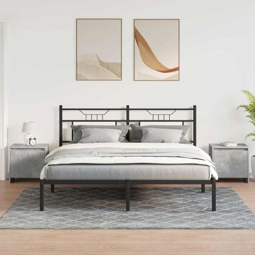 Нощни шкафчета 2 бр бетонно сиви 45x34x44,5 см инженерно дърво