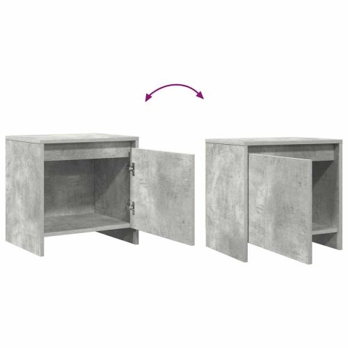 Нощни шкафчета 2 бр бетонно сиви 45x34x44,5 см инженерно дърво