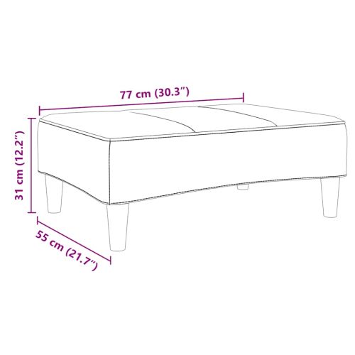 Табуретка, синя, 77x55x31 см, кадифе