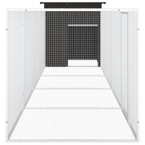 Клетка за пилета, антрацит, 500x91x100 см, поцинкована стомана