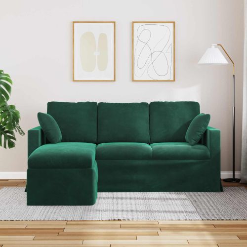 Диван Тъмен зелен 178 x 134 x 80 см Кадифе