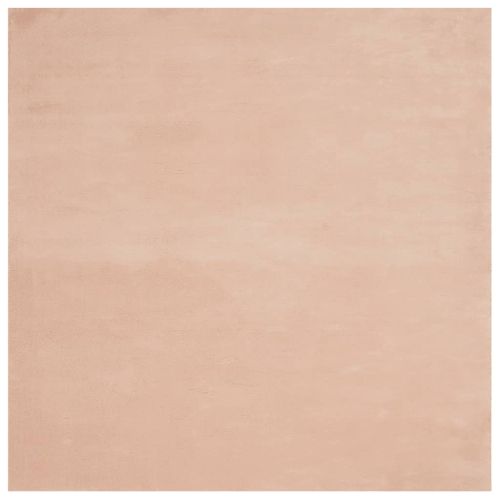 Килим HUARTE с къс косъм, мек и миещ се, руж, 200x200 см