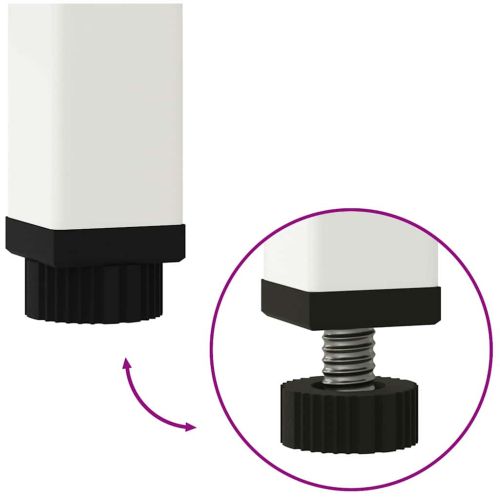 Повдигната градинска саксия Бяло 100 x 26 x 82 см Стомана