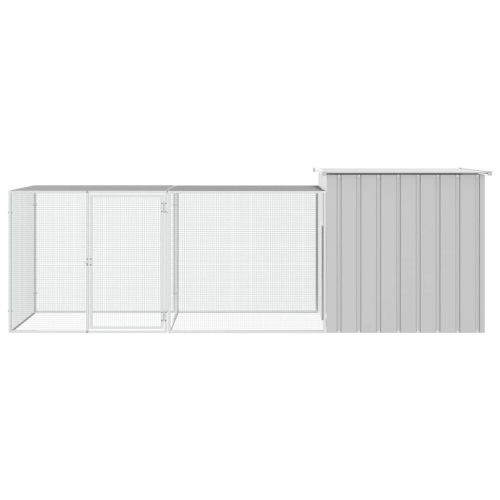 Клетка за пилета сива 300x91x100 см поцинкована стомана