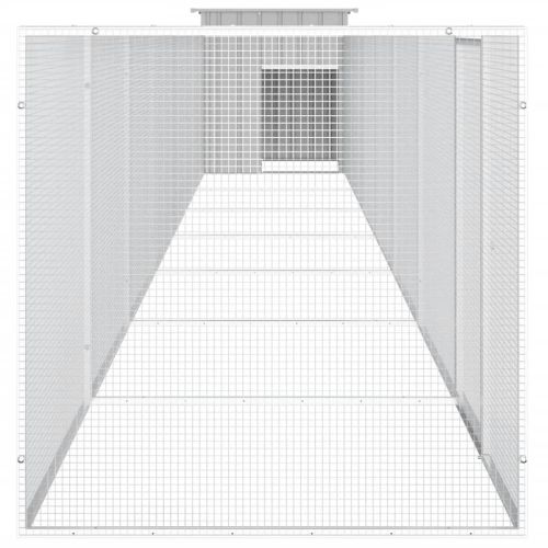 Клетка за пилета сива 700x91x100 см поцинкована стомана