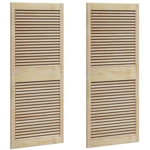 Врата за шкаф с врата 2 pcs Естествен 140,5 x 2,1 x 59,5 см