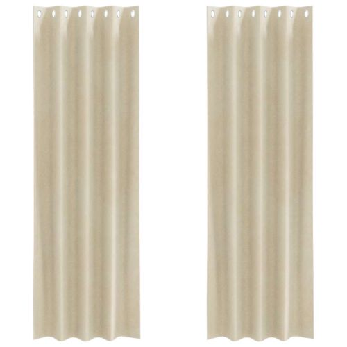 Затъмняващи завеси 2 pcs Крем 140 x 260 cm Кадифе