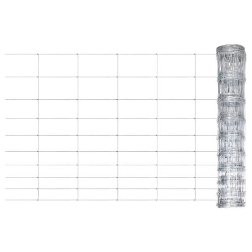 Градинска ограда, поцинкована стомана, 50x1,5 м, сребриста