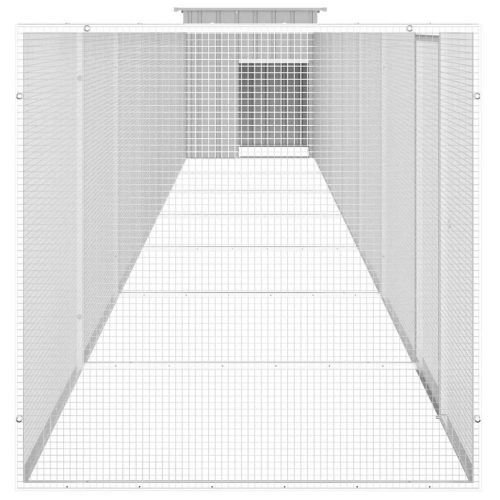 Клетка за пилета сива 800x91x100 см поцинкована стомана