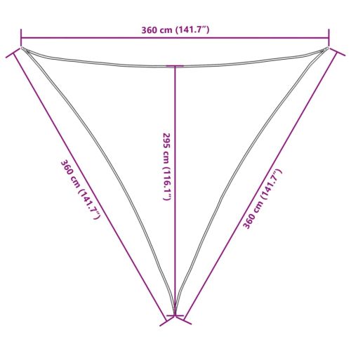 Платно-сенник Оксфорд плат триъгълно 3,6x3,6x3,6 м тъмнозелено