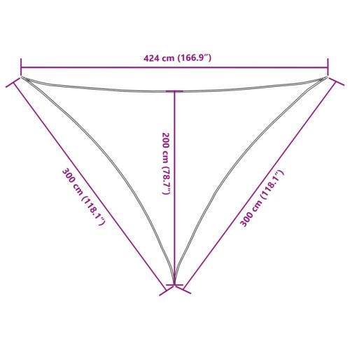 Платно-сенник, Оксфорд плат, триъгълно, 3x3x4,24 м, жълто