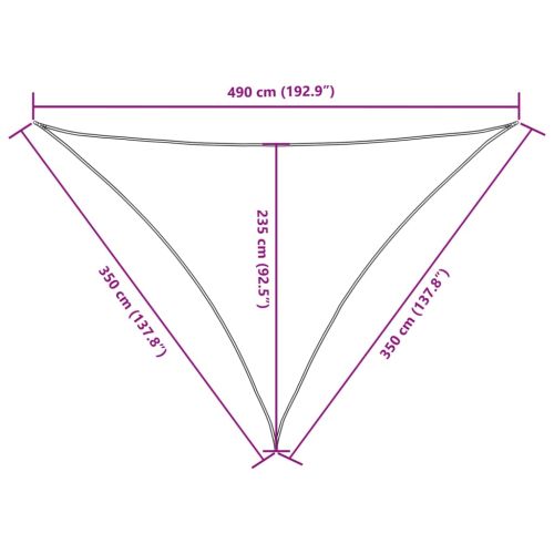 Платно-сенник, Оксфорд плат, триъгълно, 3,5x3,5x4,9 м, оранжево