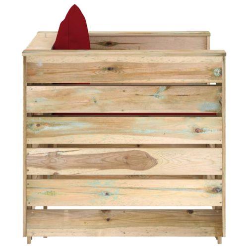 Градински комплект 2 части възглавници зелена импрегнация