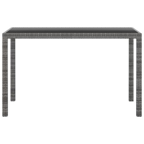 Градински комплект с възглавници 3 части полиратан сив