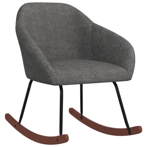 Люлеещ се стол, тъмносив, текстил