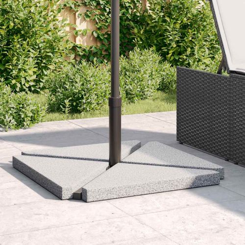 5 Piece Garden Parasol Base Set Гранит и стомана