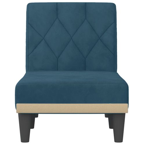 Кушетка, синя, кадифе