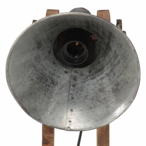 Настолна лампа, 25 W, винтидж, сребриста, 23x13x52 см, E27