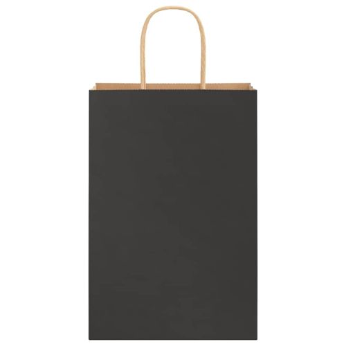 Хартиени торбички 250 бр с дръжки черни 21x11x31 см