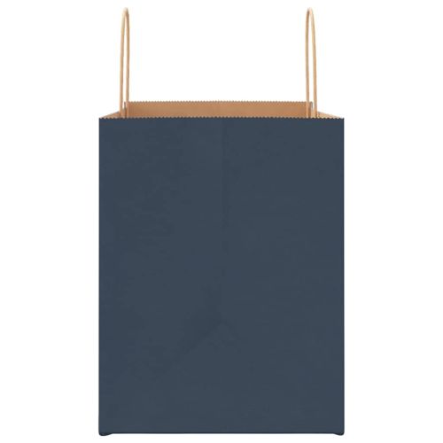 Хартиени торбички 250 бр с дръжки сини 32x22x28 см