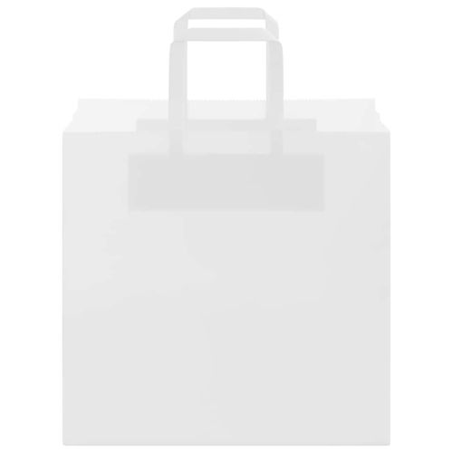 Хартиени торбички 50 бр с дръжки бели 26x17x25 см