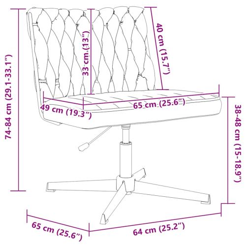 Въртящ се офис стол, черен, текстил