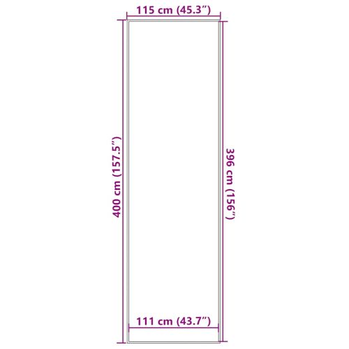 Изтривалка, черна, 115x400 см