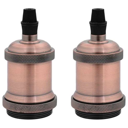 Лампи 2 бр Червен бронз E27