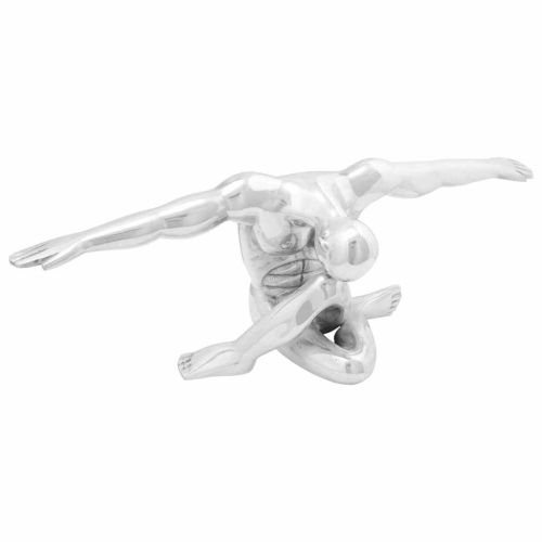 Скулптура Сребрист 63 x 20 x 22 см Алуминий